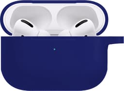 Hoesje - Geschikt voor Apple AirPods Pro 2 - Siliconen Hoes met Clip - Silicone Case Cover - Donkerblauw — thumbnail 1