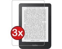 Screenprotector - 3 Stuks - Geschikt voor Kobo Clara 2E - Extra Sterk - Beschermglas - Gehard Glas - Tempered Glass - Screen Protector