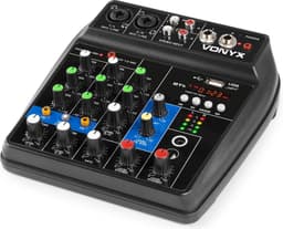 Mengpaneel USB - Vonyx VMM100 - Audio mixer 4-kanaals met Bluetooth en USB mp3 speler — thumbnail 3