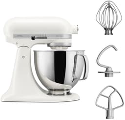 KitchenAid Artisan 5KSM125EPL - Keukenmachine - 4,8L - Porselein wit - 3 menghaken — thumbnail 1