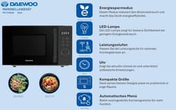 Magnetron 20 Liter - 700W - Compact - 8 Auto Programma's - Zwart — thumbnail 4