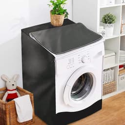 wasmachine hoes - voorlader drogerhoes - waterdicht - stofdicht - zonwerend - Geschikt voor opzet- en droogkasten buiten - geschikt voor de meeste wasmachines en drogers op de markt - 60x55x85 cm - zwart — thumbnail 4