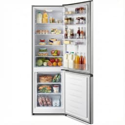 Heinner HC-HS268SWDE++ Koel-vriescombinatie met Waterdispenser – 268 L – Instelbare Mechanische Thermostaat – Omkeerbare Deur – Zilver – 5 Jaar Garantie — thumbnail 3