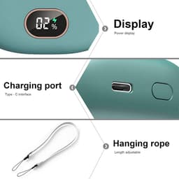 Draagbare Mini Handventilator met 3 Snelheden - USB Oplaadbare Ventilator voor Thuis, Camping en Reizen — thumbnail 4