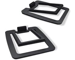 Gehoekte Bureau Speakerstands voor 2''-3'' Bureauspeakers met Stalen Basis en Dempende Schuimvoering