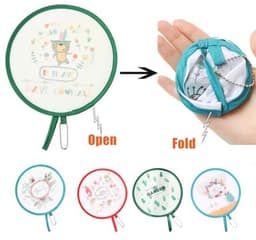Opvouwbare Ronde Ventilator - 6 Stuks Handventilator voor Zomer en Festivals — thumbnail 3