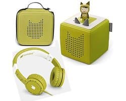Toniebox Starterset Groen met Opbergbox voor Kinderhoofdtelefoons