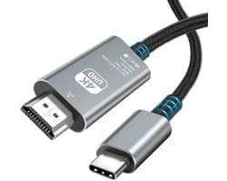 USB C naar HDMI Kabel 1M - 4K - USB-C Type-C Naar HDMI HDTV AV TV Kebel Geschikt voor Smartphone, Telefoon, Tablet, Laptop, PC, Beamer & Monitor
