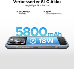 DOOGEE Blade GT Pro 5G - Outdoortelefoon - Outdoor smartphone - 32 GB RAM +512 GB ROM/2TB TF - Dimension 7025 - 6,72 inth FHD 120 Hz - LED lichteffecten - 100MP AI-camera/32 MP - 5800 mAh/18W - Vingerafdruk- Face ID - NFC - Zilver — thumbnail 2