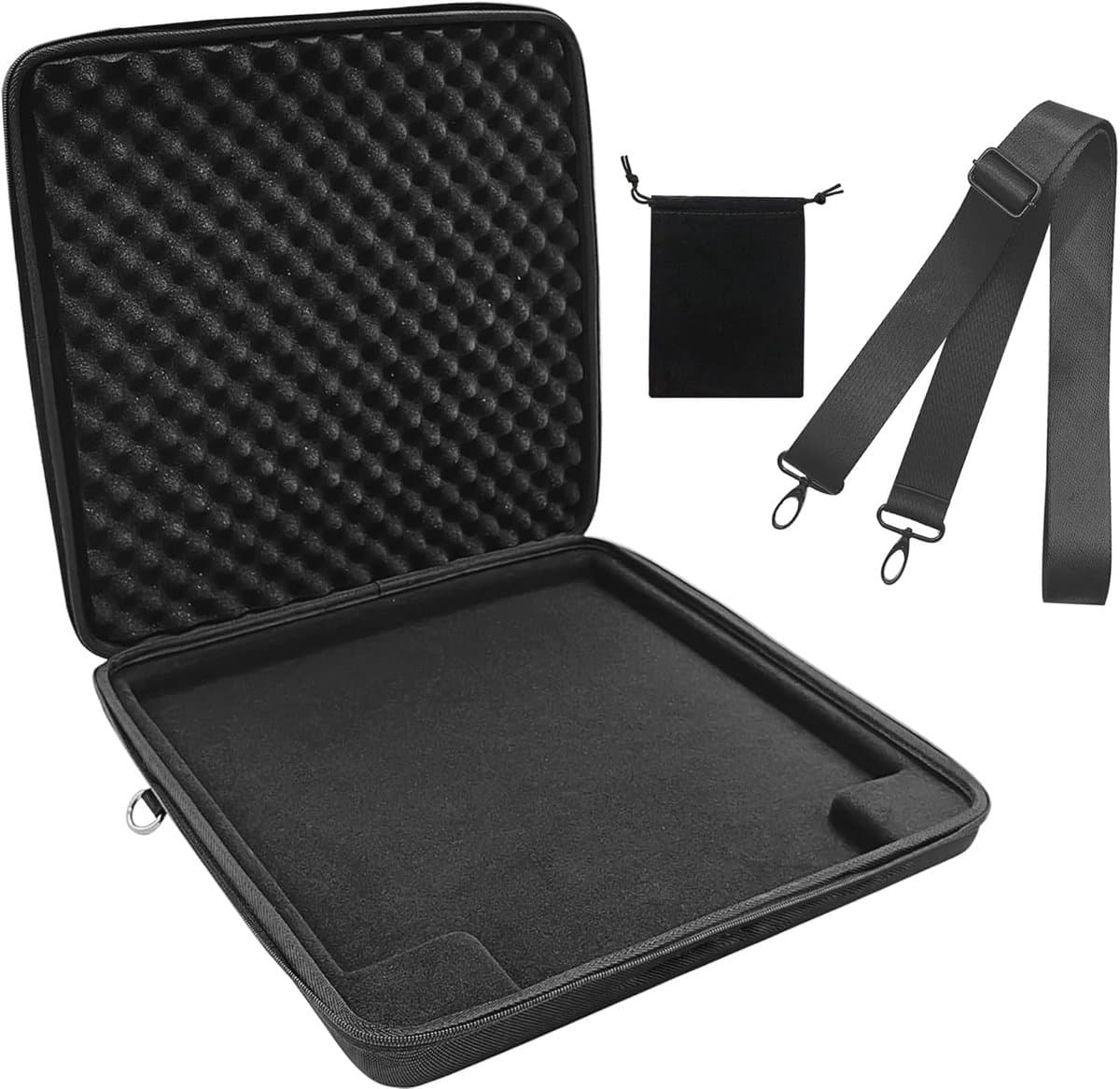 Audio Workstation Controller Case voor Music Production – Hard Shell met Crossbody Strap, EVA Shell en Fleece Voering, Zwart — afbeelding 1