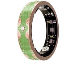 WizBay Premium Select® Bohemian Smart Ring - Mars Green - Hartslag, Slaap en Zuurstofmeting - Activiteitstracker - Maat 9