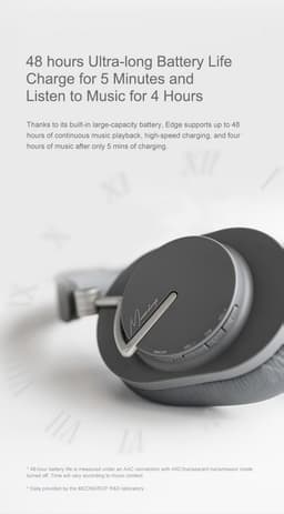 Draadloze ANC Hoofdtelefoon - Lichtgewicht Opvouwbare Hi-Fi Hoofdtelefoon met Bluetooth 5.4 — thumbnail 3