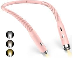 Draagbare Nekkleurige Leeslamp met 3 Helderheidsniveaus en 360 Graden Flexibele Kies