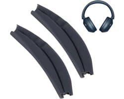 Hoofdbandkussen Eiwitleer Geschikt voor Vervangende Hoofdtelefoon WH-XB910N - Comfortabel en Makkelijk te Installeren - Zwart
