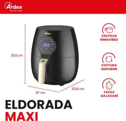 Grote Luchtfriteuse 5 Liter Digitaal met Timer - 1450W Rapid Air Technologie — thumbnail 6