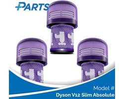 Dyson V12 Slim Absolute Filters (3 Stuks, Plus.Parts® alternatief voor 971517-01)