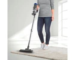 Draadloze hand- en vloerstofzuiger met sterke accu en verstelbare telescoopbuis voor maximaal 35 minuten looptijd