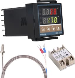 Digitale PID-controller Thermostaat voor Temperatuurregulatie tot 1300 ℃ met 40A SSR-relais en K-type Thermokoppel — thumbnail 1
