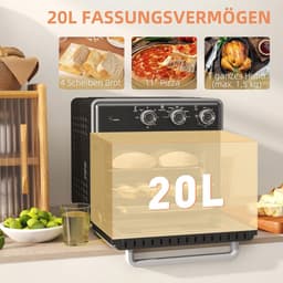 Multifunctionele Mini Oven 20L met Heißluftfunctie en 5 Modi — thumbnail 5