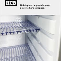 HCB® - Professionele Horeca Minibar koeling - 40L - Mini Koelkast met glazen deur - Kleine drankenkoelkast - D - Zwart - Flessenkoelkast - Bier koelkast - tafelmodel - 42.2x40x56.8 cm (DxBxH) - 13 kg - Frigo - 9968 — thumbnail 4
