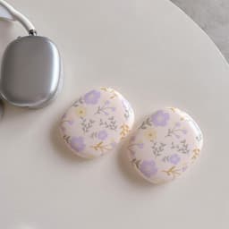 Hoesje voor AirPods Max met Paars Bloemenpatroon, Schokbestendige Beschermhoes — thumbnail 3