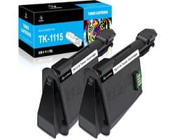 Toner TK-1115 Zwart Compatibel voor diverse Printers (2-Pack)
