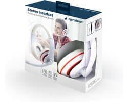Gembird stereo headset met microfoon wit