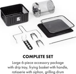 AeroVital Fry heteluchtfriteuse 1500W 10l timer 9 programma's zwart/zilver — thumbnail 5