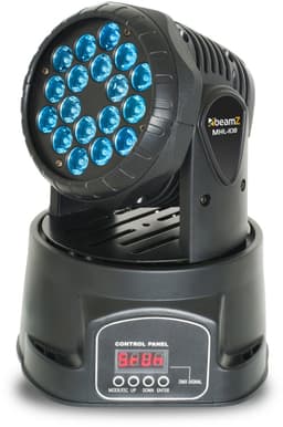 Moving Head Disco Licht met 18x 3W RGB LEDs - BeamZ MHL108MK4 - 11 DMX Kanalen — thumbnail 4