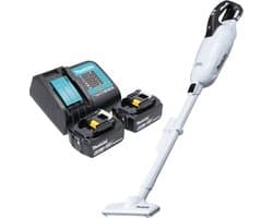 Makita DCL 281 FSGW accu stofzuiger 18 V wit borstelloos + 2x accu 6.0 Ah + lader