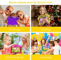 ApexArte® Kindertablet Vanaf 3 Jaar - Tablet Kinderen - Kinderspeelgoed - Geel — thumbnail 5