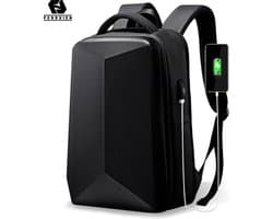 FENRUIEN® Anti-Diefstal Rugtas - 15.6 Inch Laptop - Met Slotfunctie - Tas voor School/Werk/Reizen - USB Aansluiting - Waterbestendig - Multifunctioneel - Zwart