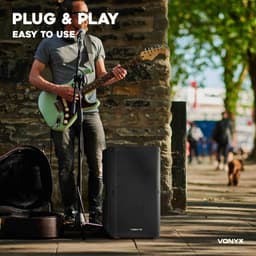 Speaker met Bluetooth - Vonyx VSA500 - 800 Watt - Partybox - 2 draadloze mics - Portable - MP3 - USB - SD — thumbnail 3