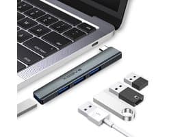 Xssive USB C Hub - USB C naar USB A Hub - 4-in-1 - Compact Docking Station USB-C - Geschikt voor MacBook, iPad, Laptop en Meer