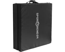 Opvouwbare 3-in-1 Turnmat voor Fitness en Gymnastiek - Zwart/Grijs