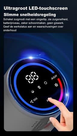 Draadloze Stofzuiger - Snoerloze Stofzuiger - Zonder Zak - 27000Pa - Met Stof Detector - Touchscreen Display — thumbnail 4