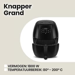 Airfryer Grote Capaciteit - Heteluchtfriteuse Vetvrij - Gezond Koken - Snelle Opwarming 60 Sec - 7.7 Liter - Zwart — thumbnail 4