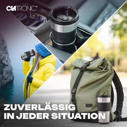 Koffiezetapparaat met to go beker 400ml - geschikt voor alle standaard bekerhouders - roestvrijstalen beker - filterkoffiezetapparaat klein KA 3733 — thumbnail 5
