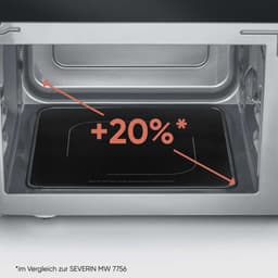 Severin MW 7763 Magnetron met Grill – Glazen Bodem zonder Draaiplateau – 9 Programma’s - 25 Liter - Zwart — thumbnail 4