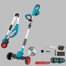 Handmaaier - Grasmaaier - Grastrimmer - Grasschaar - Grasmachine - 1500W - 12000RPM - 9-Inch - Elektrische/Accu - Grastrimmer met Verstelbare Handgreep – Oplaadbaar Tuingereedschap - 21V/18V Compatibel - Inclusief 2x Accu — thumbnail 1
