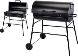 BBQ XL Houtskoolbarbecue - Cilindervorm - Grilloppervlak (LxB) 71 x 35 cm - Zwart — thumbnail 3