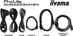 iiyama ProLite XUB3293UHSN-B5 - 32 inch - 4K - IPS - USB-Hub (2x) - Verstelbaar - USB-C Dock — thumbnail 5