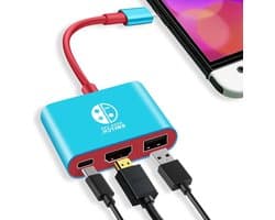 Switch Dock 3-in-1 USB 3.0-poort Travel Docking Station voor Nintendo Switch/Switch OLED - 4K HDMI type C PD2.0 opladen Docking Station