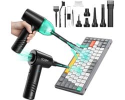 Persluchtstofzuiger - Mini-stofzuiger 4in1 MECO - 3-versnelling - 110000 RPM - Elektrische luchtventilator - 13000 PA - Toetsenbordreiniger - Handstofzuiger - Draadloze luchtstofdoek