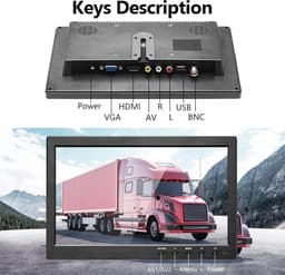 Draagbare 10,1 inch LCD-monitor voor Computer en Bewaking met Meerdere Ingangen — thumbnail 4