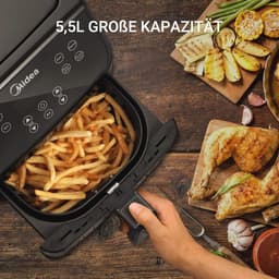 Digitale Airfryer 5,5L met 8 Voorinstellingen en Temperatuurkeuze van 30 tot 200 °C — thumbnail 11
