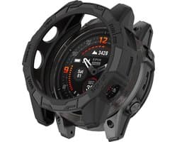 Beschermende watch case - hoesje - geschikt voor Garmin Fenix E (47 mm) - zwart