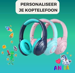 WiseQ Onbreekbare Draadloze Kinderkoptelefoon – Koptelefoon Kind Bluetooth – Koptelefoon Kinderen Draadloos – Over Ear – 45 Uur Batterij – Met Microfoon – Volumebegrenzer – Blauw — thumbnail 7