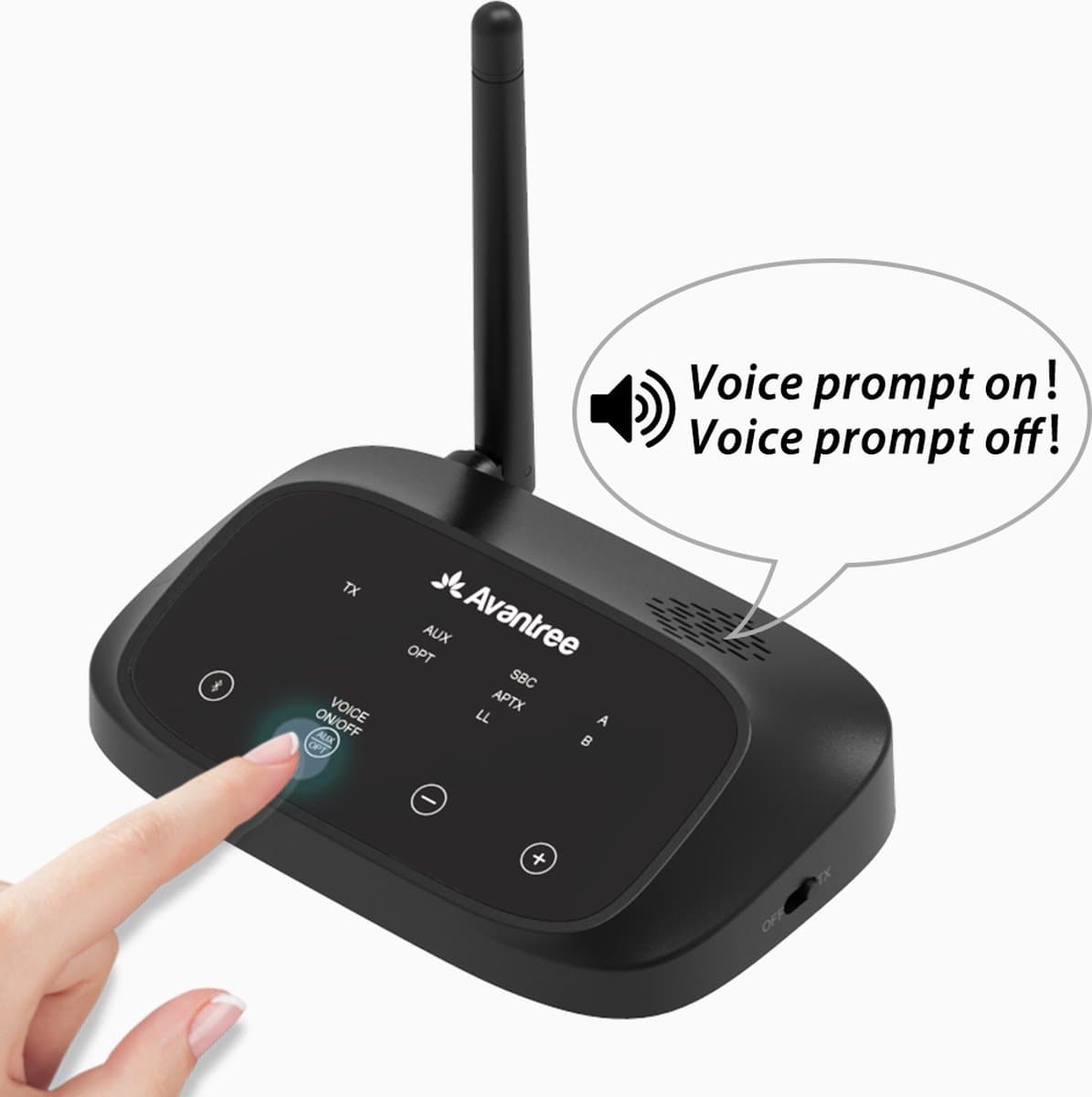 Avantree HT5006 Wireless Headphone & Transmitter Set for TV Watching, Low Audio Delay — afbeelding 1