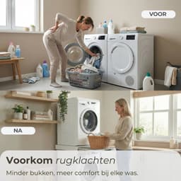 Morelia® Tussenstuk Wasmachine en Droger - Stapelkit Wasmachine Droger - Universeel - Wit — thumbnail 3